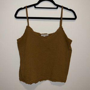 Gold/Brown textured tank top, Grade & Gather brand